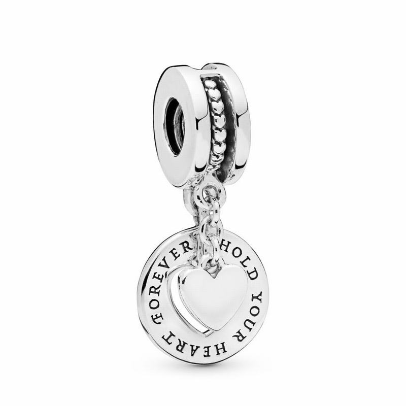 Pandora Hold Your Heart Split Dangle Charm Canada - Sterling Silver (42SZEDBUV)